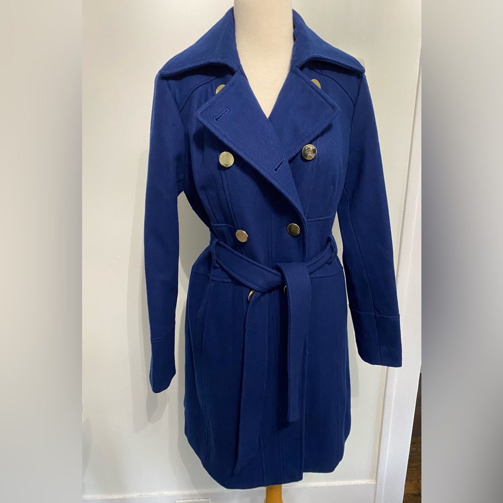 GUESS Cobalt Blue Military Style Coat - Size M
